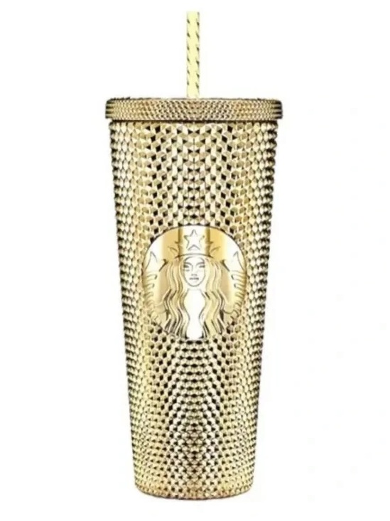 Starbucks Other - Starbucks Holiday 2022 NEW Gold Studded Iridescent 24 Oz Venti Tumbler
